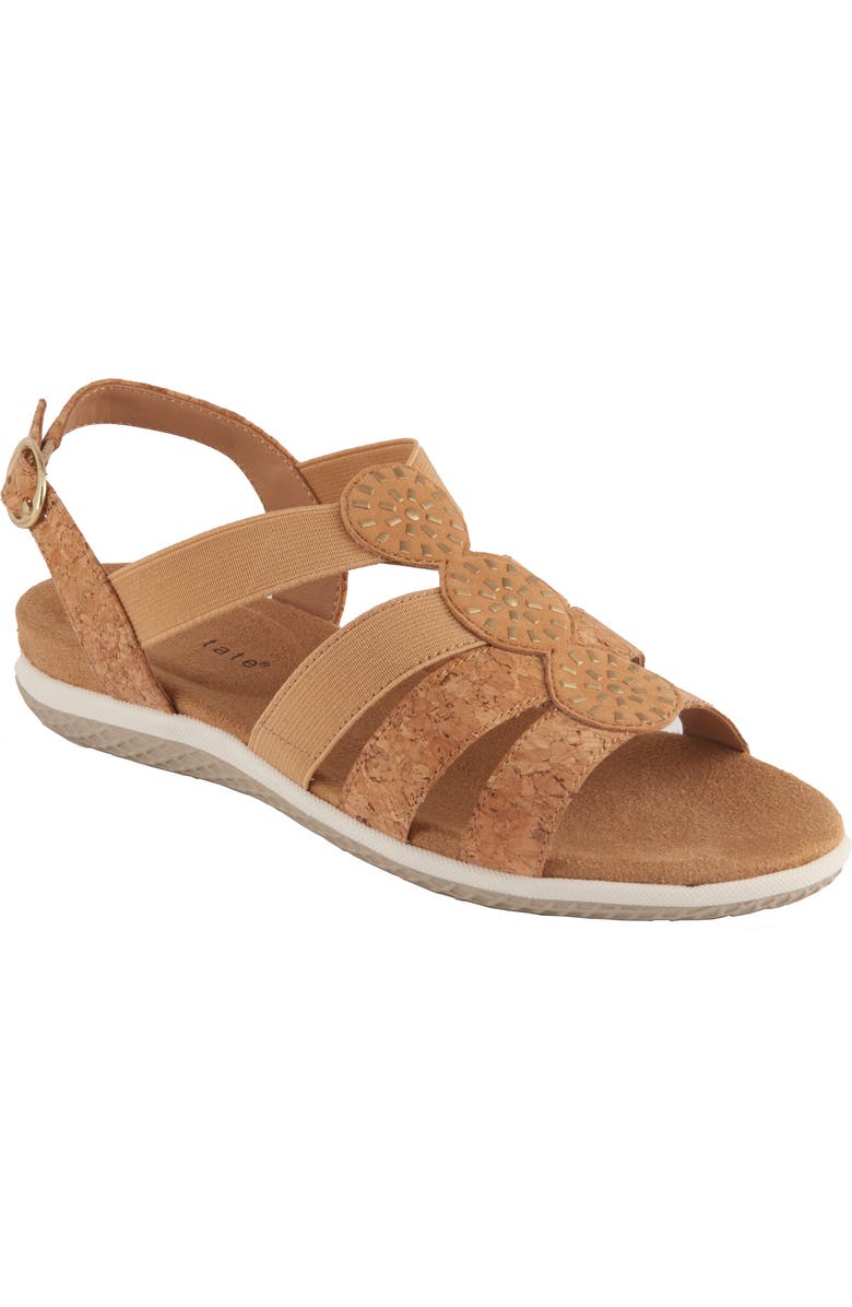 David Tate Quilt Slingback Sandal, Main, color, Cork