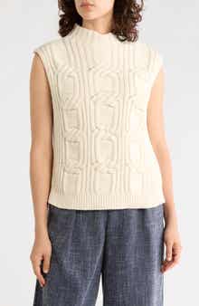 Cable Stitch Sleeveless Sweater