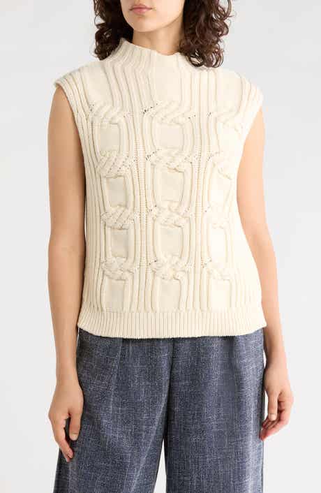 Cable Stitch Sleeveless Sweater