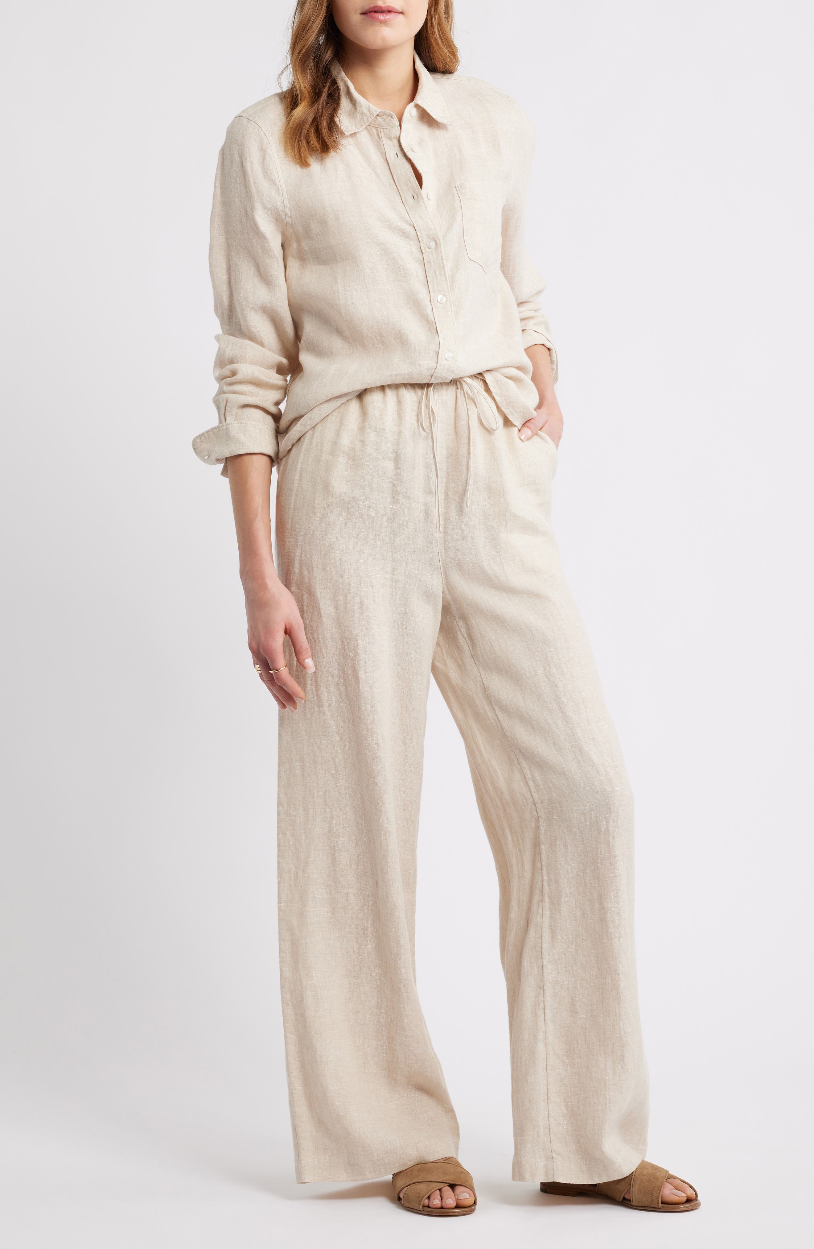 Easy Wide Leg Linen Pants - image 2