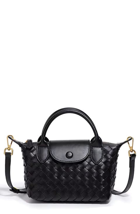 Monica Woven Top Handle Bag