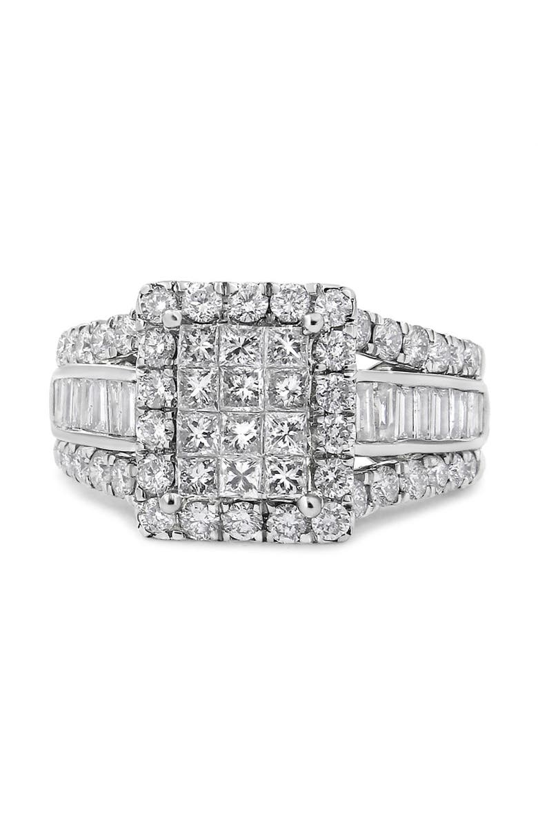 Haus of Brilliance 14K White Gold 2.00 Cttw Composite Head with Halo Diamond Ring, Alternate, color, White