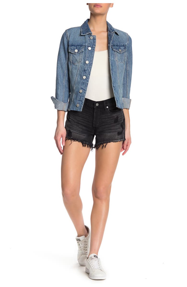 BLANKNYC High Waist Distressed Shorts, Alternate, color,