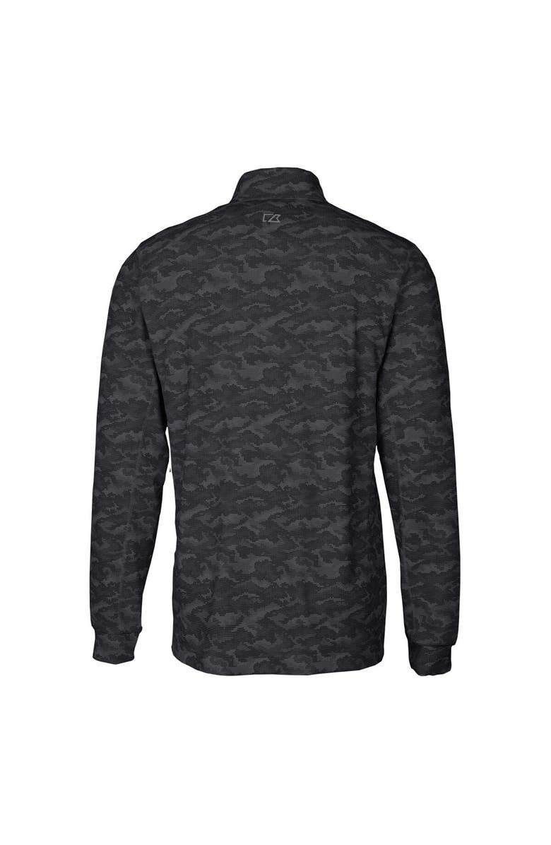Cutter & Buck Men's Cutter & Buck Black Salt Lake Bees Traverse Camo Print Stretch Quarter-Zip Pullover Top, Alternate, color, 