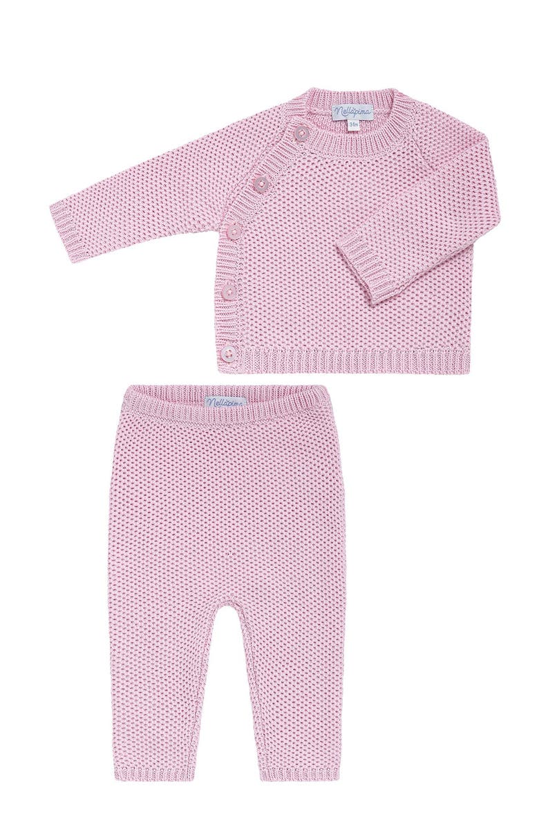 Nellapima Honeycomb Knit Set - Baby, Alternate, color, Blue