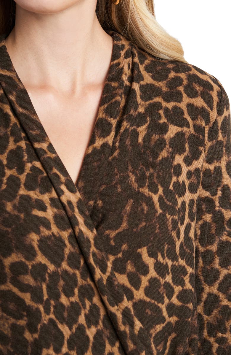 1.STATE Luxe Animal Print Surplice Knit Top, Alternate, color, 
