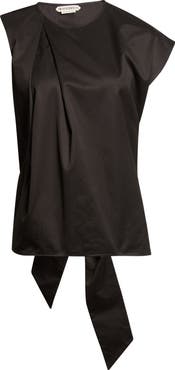 JW Anderson Sculptural Asymmetric Cotton Sateen Top