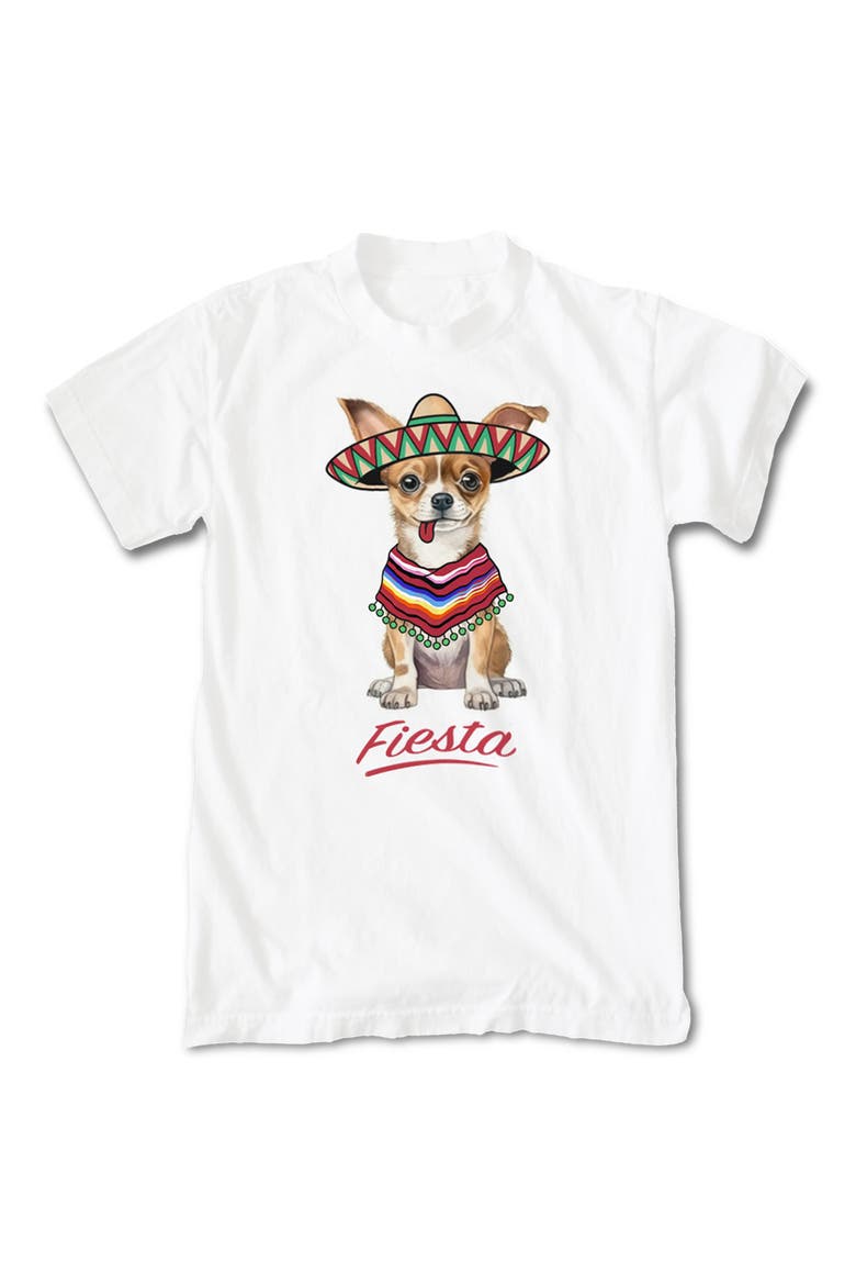 Fiesta Dog Graphic T-Shirt, Main, color, WHITE