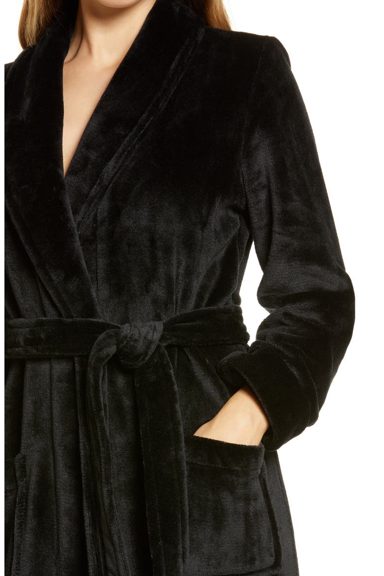 Bliss Plush Robe, Alternate, color, BLACK