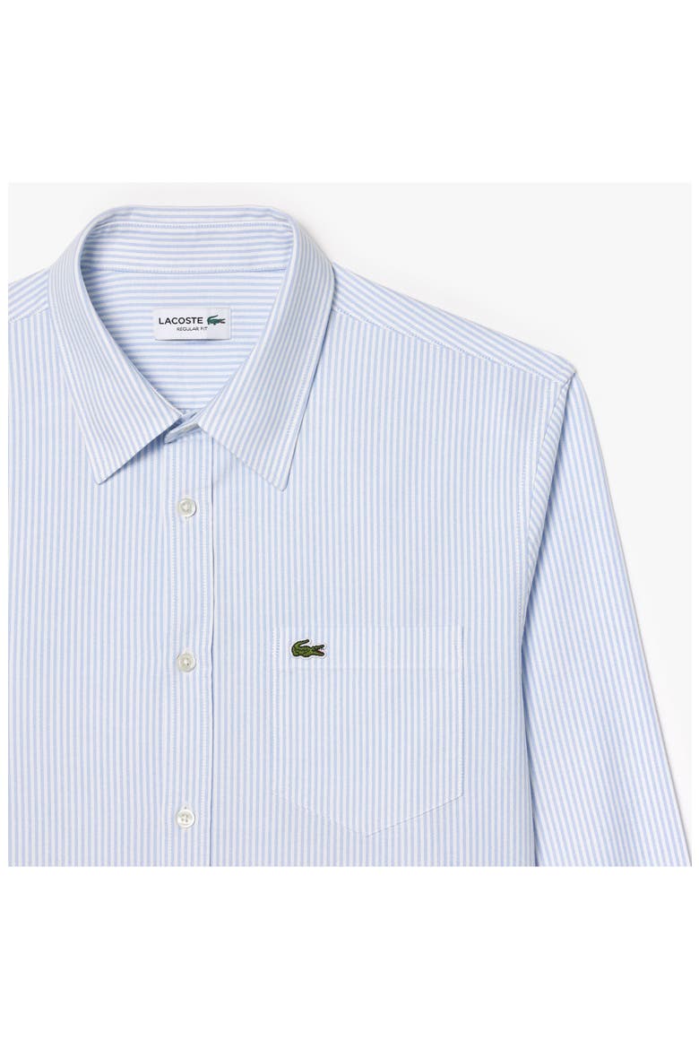 Essentials Stripe Cotton Button-Up Oxford Shirt, Alternate, color, OVERVIEW/ WHITE