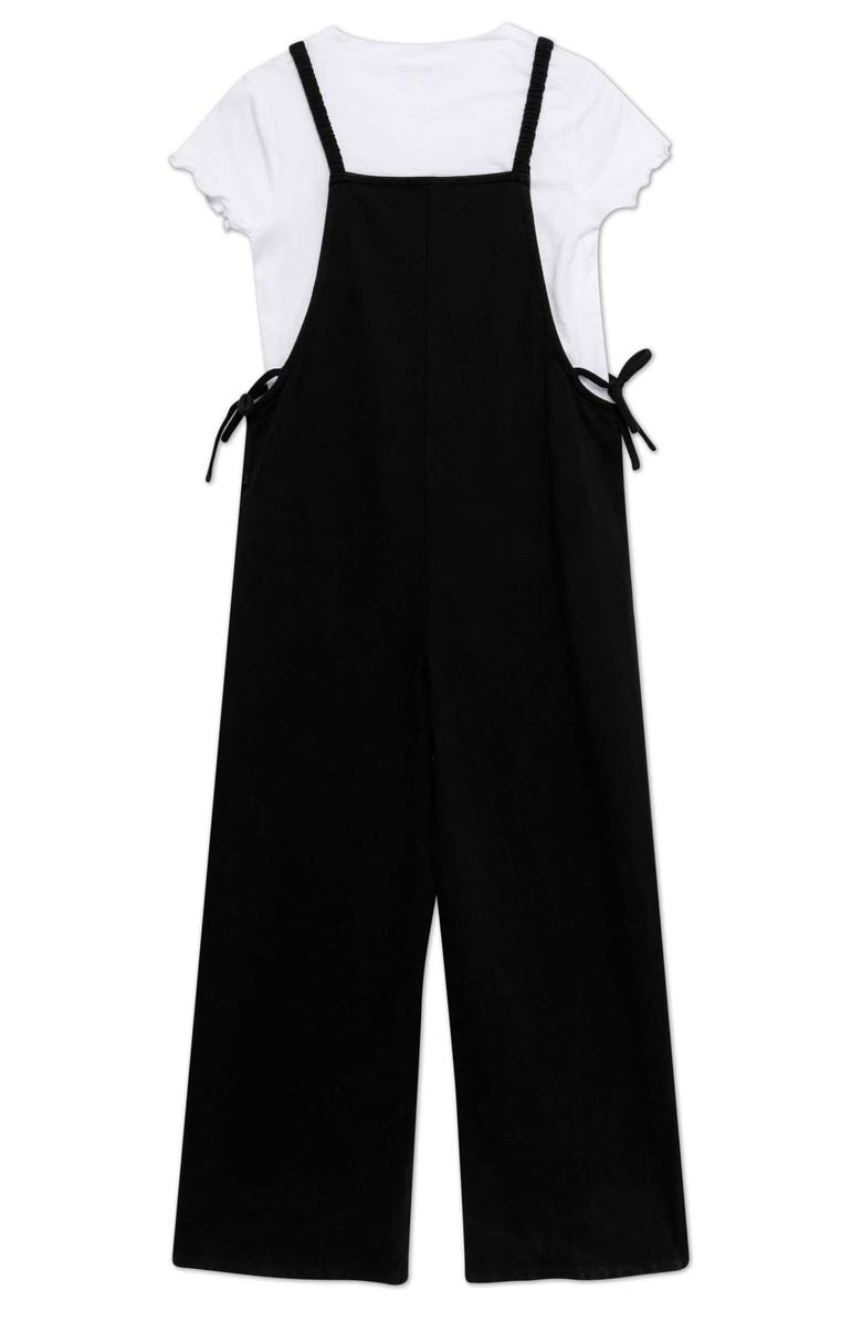 Speechless Kids' Side Tie Romper & Crew Tee Set, Alternate, color,