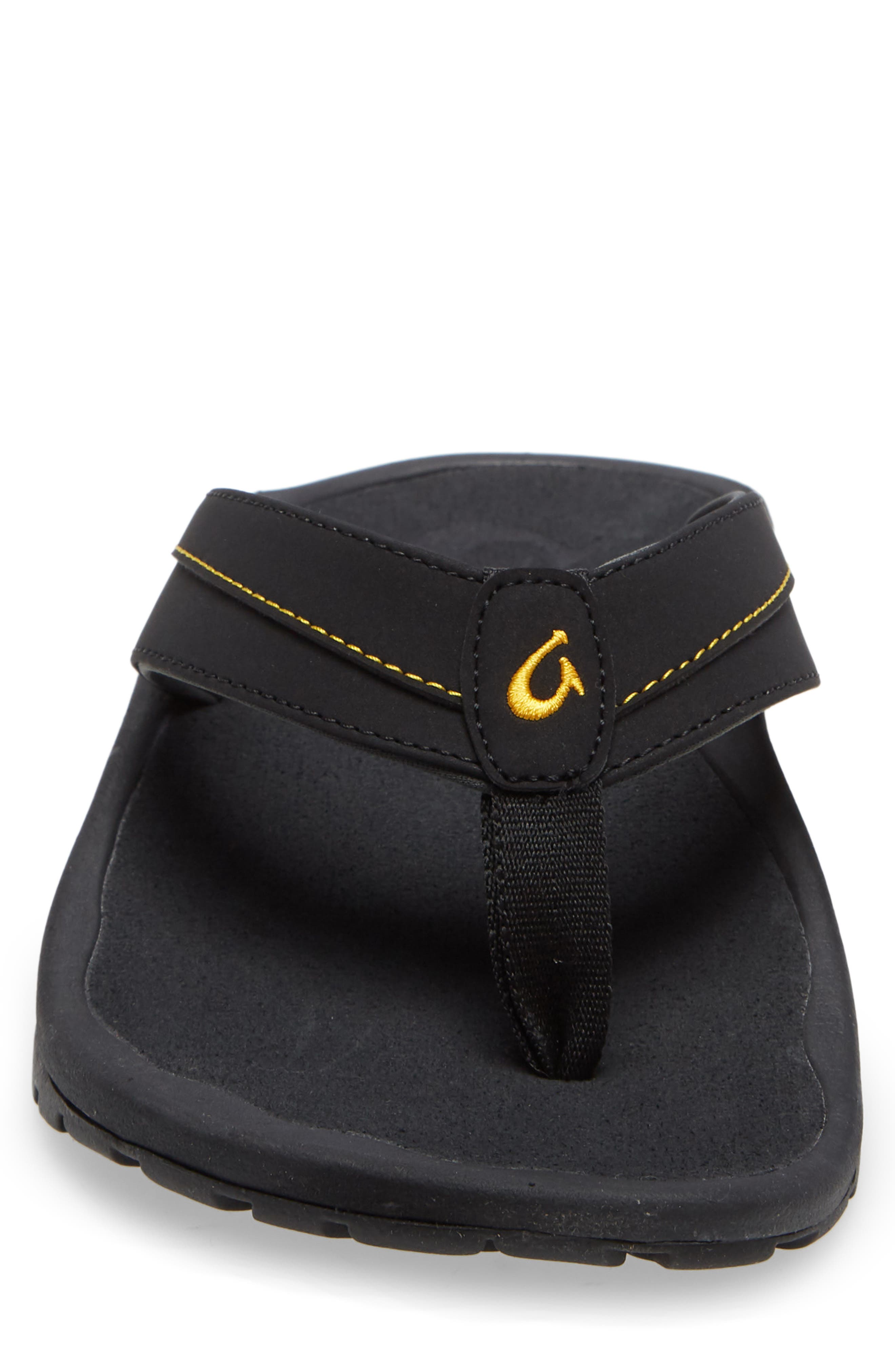 'Ohana Koa' Flip Flop, Alternate, color, BLACK SU