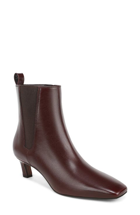 Peony Leather Chelsea Bootie