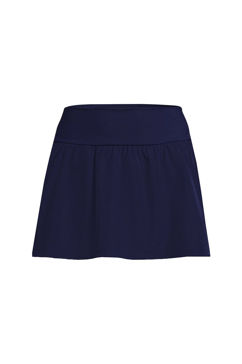 Pinchless Mini Swim Skort, Alternate, color, Deep Sea Navy