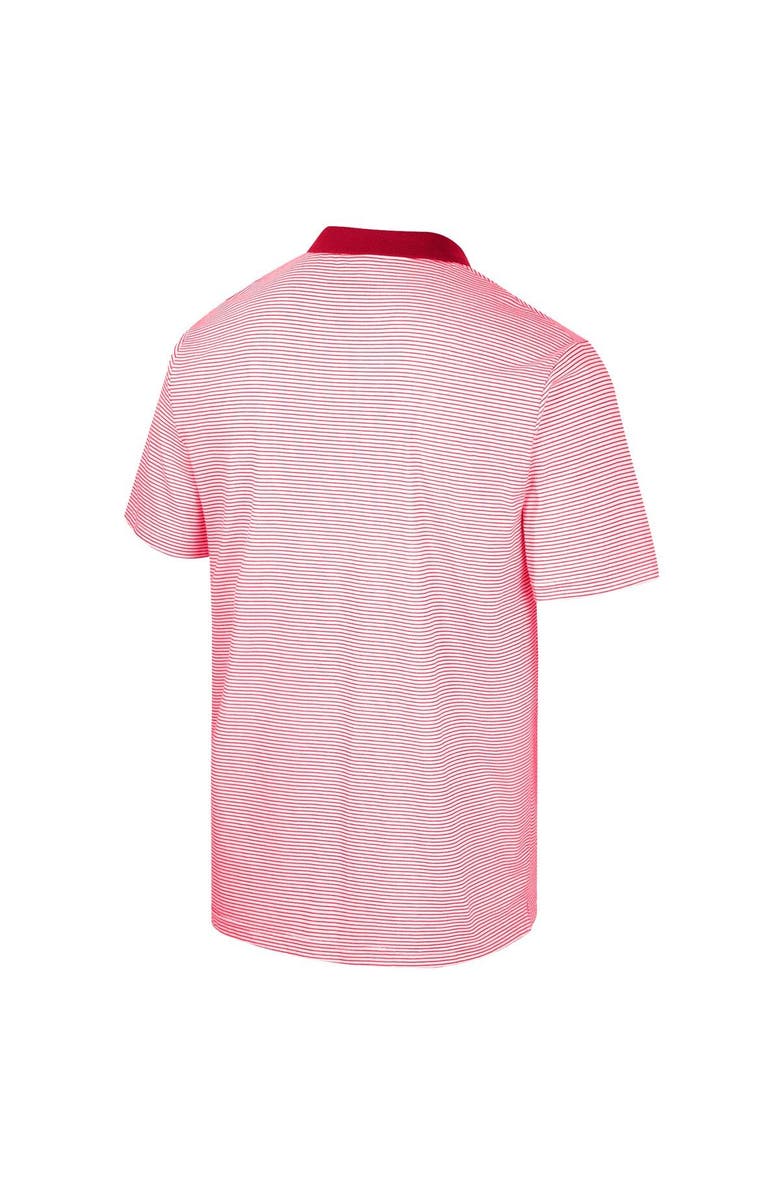 COLOSSEUM Men's Colosseum White Stanford Cardinal Print Stripe Polo, Alternate, color, White