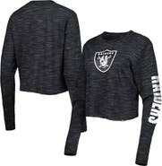 New Era Women's New Era Black Las Vegas Raiders Crop Long Sleeve T-Shirt