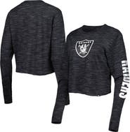 New Era Women's New Era Black Las Vegas Raiders Crop Long Sleeve T-Shirt