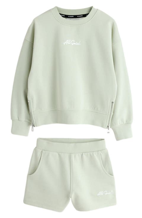 Kids' smALLSAINTS Zip Detail 2-Piece Sweat Set