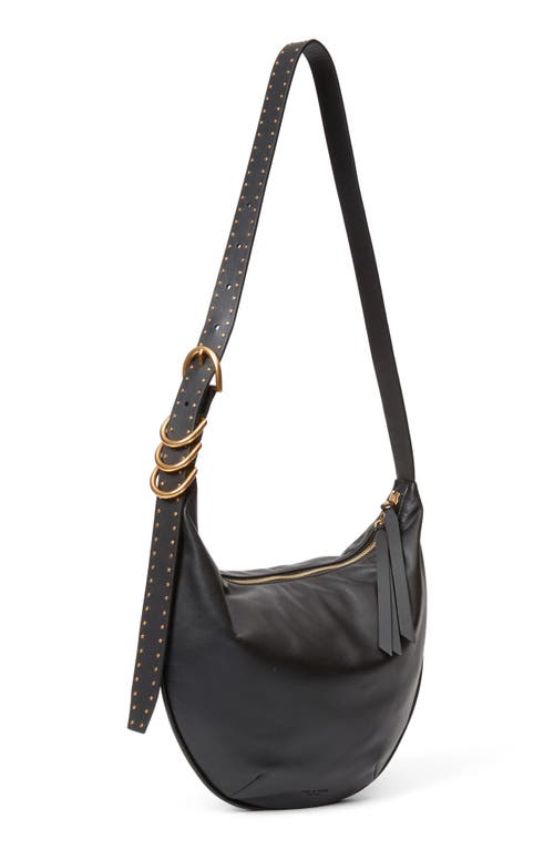 Rag & Bone Medium Mercer Leather Hobo Bag In Black