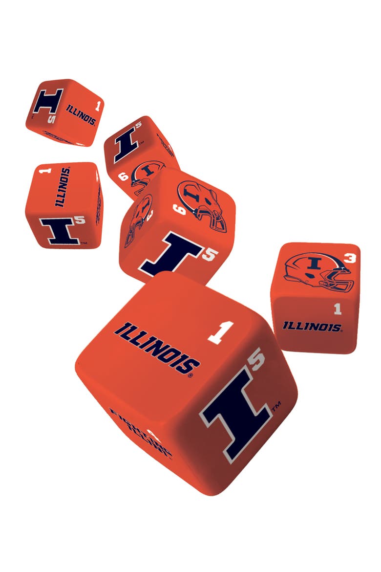 Illinois Fighting Illinois Dice Set, Alternate, color, Multicolor
