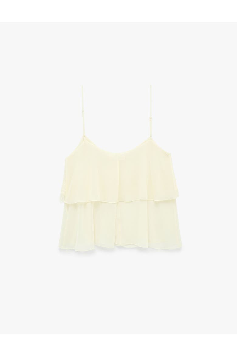 Lace Detail Layered Chiffon Camisole, Alternate, color, YELLOW