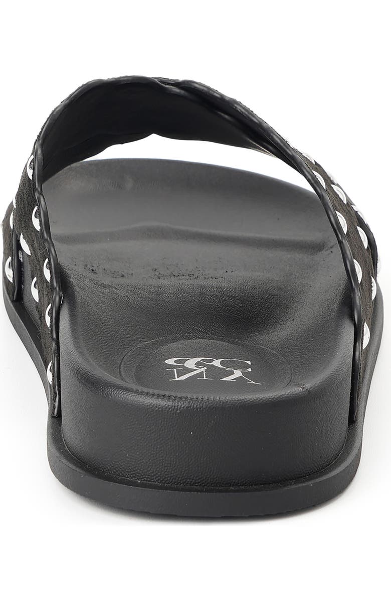 NEW YORK AND COMPANY Barnett Stud Crisscross Slide Sandal, Alternate, color, Black