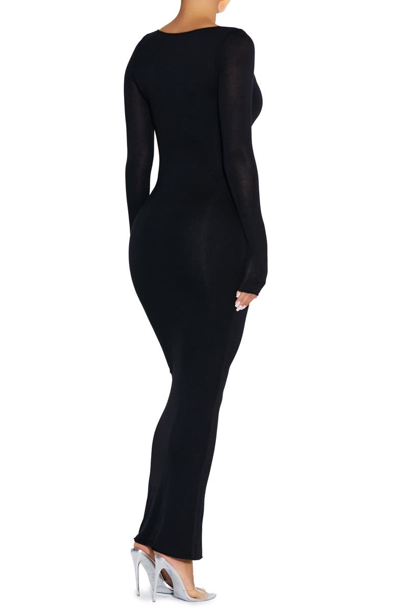 Naked Wardrobe Square Neck Long Sleeve Maxi Dress, Alternate, color, 