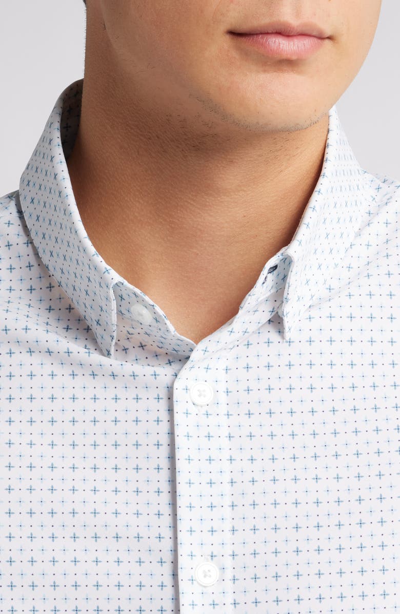 Mizzen+Main Leeward Trim Fit Print Performance Button-Up Shirt, Alternate, color, 