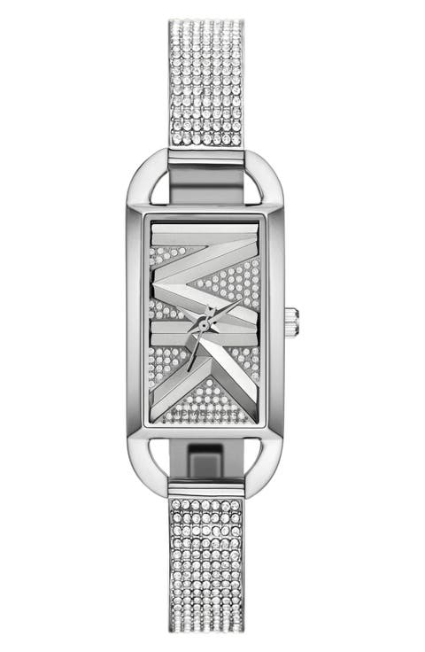 Empire Pavé Crystal Bracelet Watch, 20mm