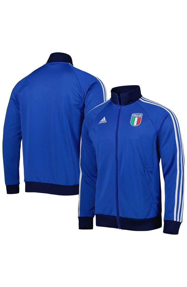 adidas Men's adidas Blue Italy National Team DNA Raglan Full-Zip Track Jacket, Main, color, 