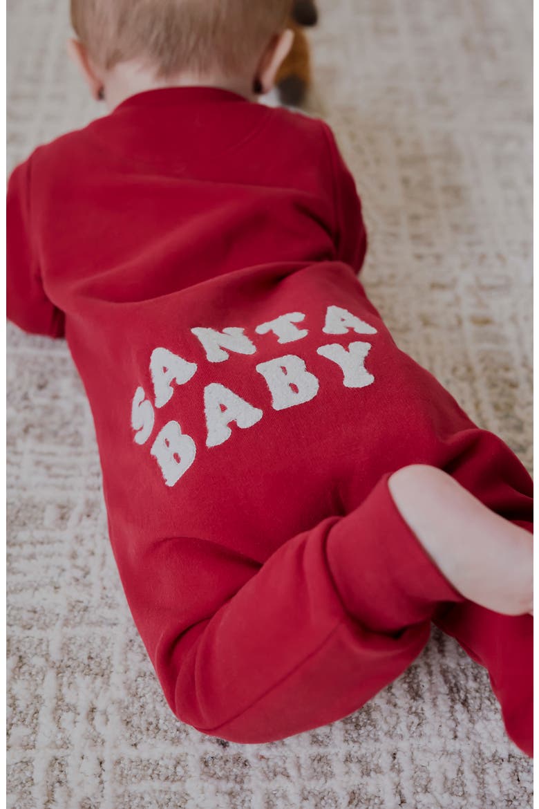 Santa Baby Zip Playsuit, Alternate, color, RED