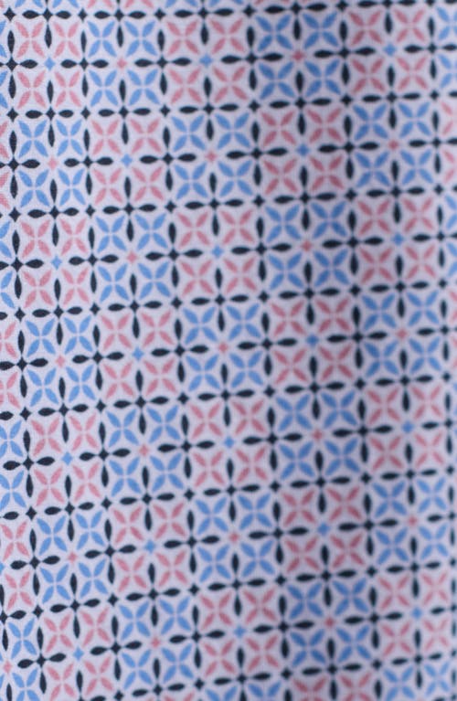 Bugatchi Vance Ooohcotton® Geo Print Polo In Blue