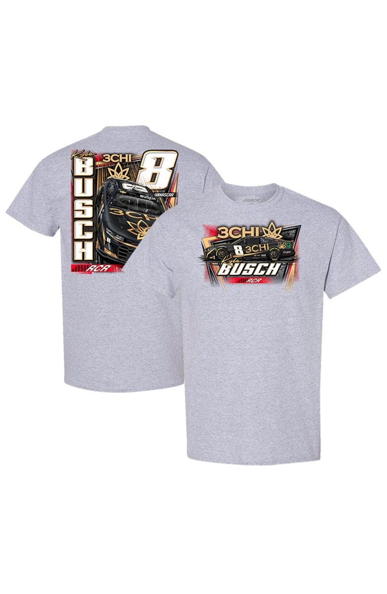 NASCAR Men's Richard Childress Racing Team Collection Heather Gray Kyle Busch 3CHI Car T-Shirt, Main, color, 