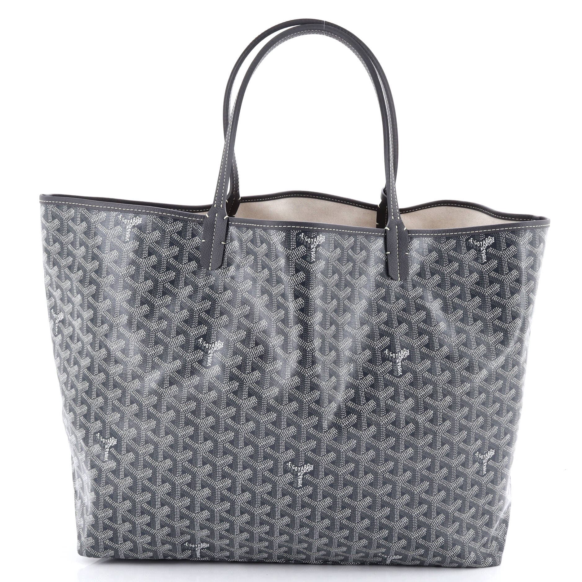 Pre-Owned Goyard Saint Louis Tote Coated Canvas GM, Main, color, Gray