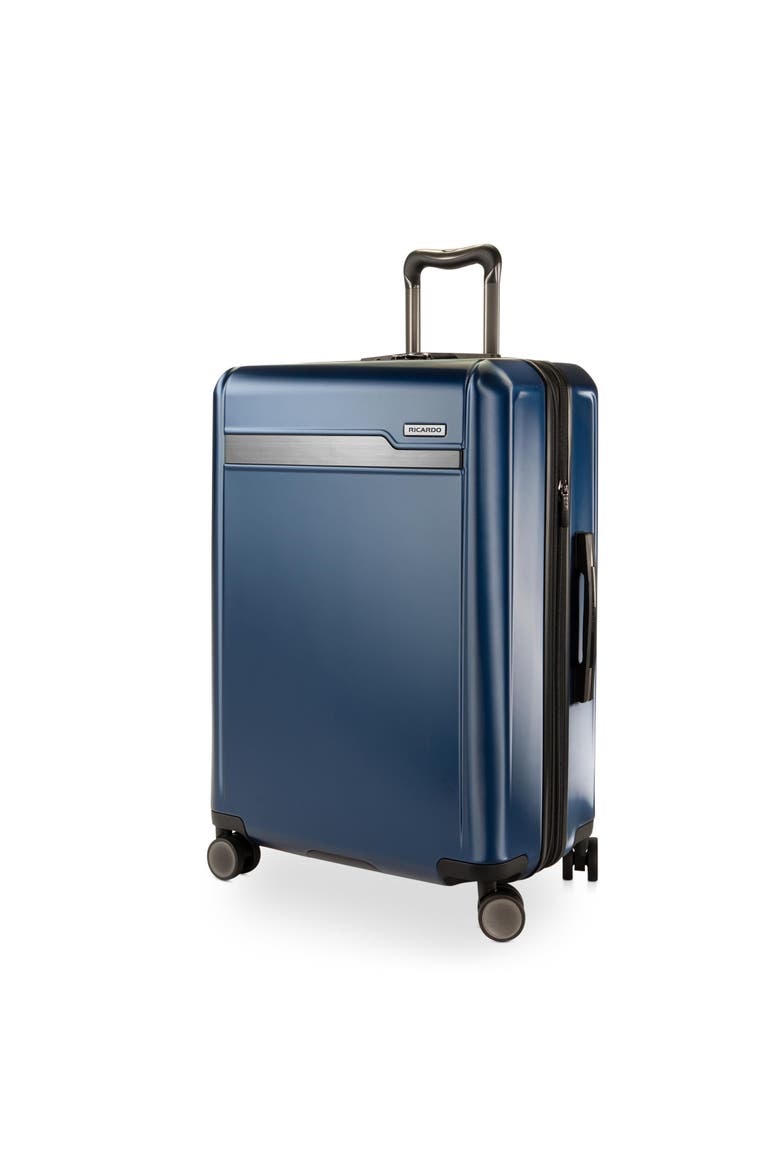 Brentwood Hardside 25" Expandable Medium Checked Luggage, Main, color, Ocean Blue