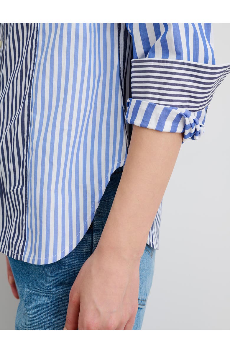 Alex Mill Wyatt Mixed Stripe Button-Up Shirt, Alternate, color,