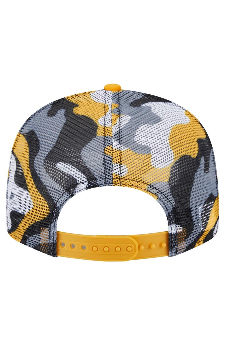 New Era Men's New Era Black/Gold Pittsburgh Penguins Camo Meshback 9FIFTY Snapback Hat, Alternate, color, Black