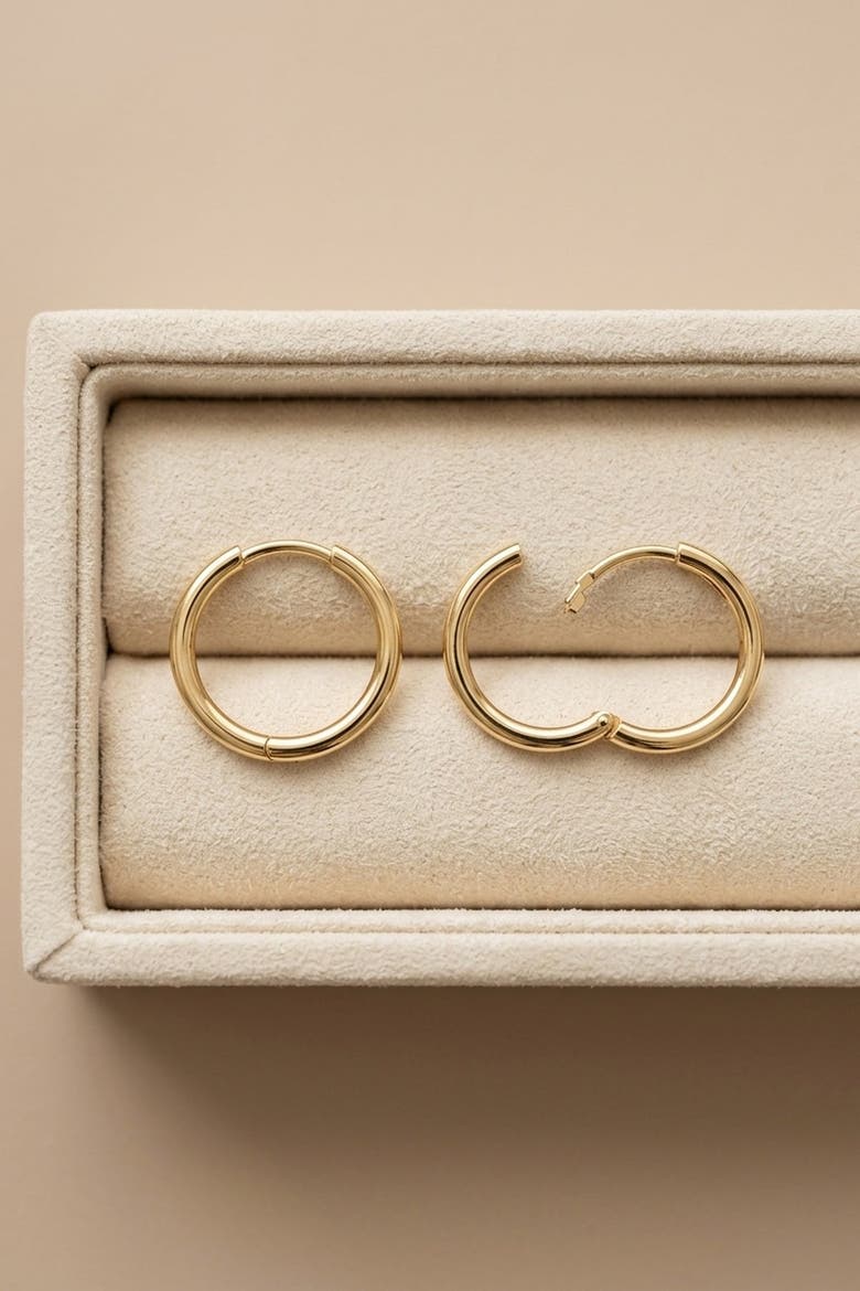 14K Gold Hoop Classic Single Earring, Alternate, color, 14 K Yellow Gold