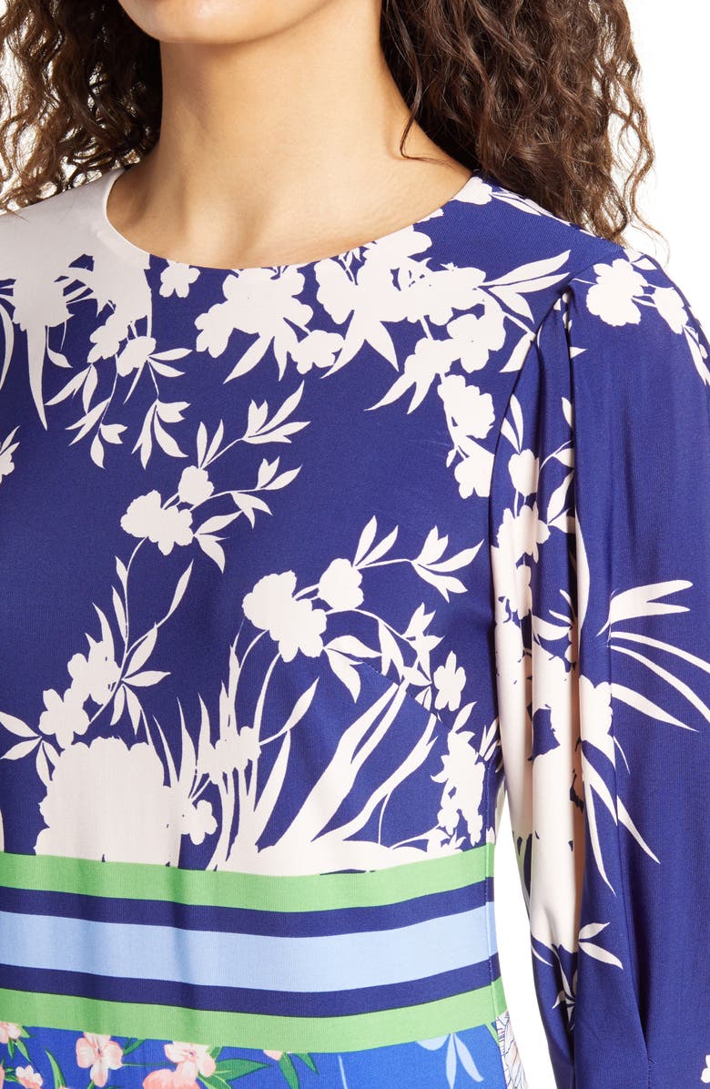 Vince Camuto Mixed Floral Shift Dress, Alternate, color, 