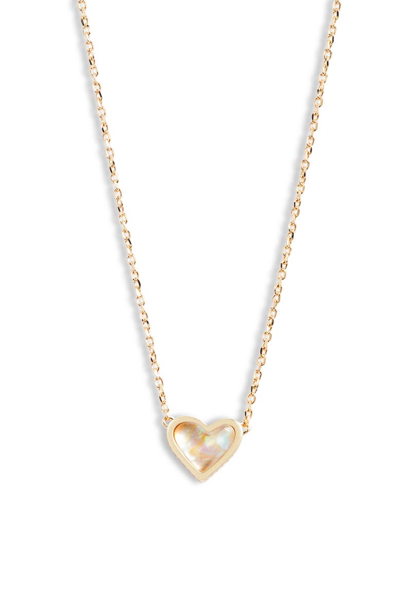 Kendra Scott Ari Heart Pendant Necklace, Main, color, 