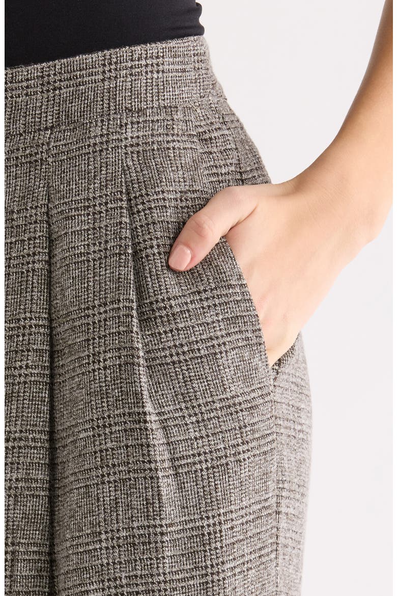 Lanie Wide Leg Pants, Alternate, color, GREY PLAID