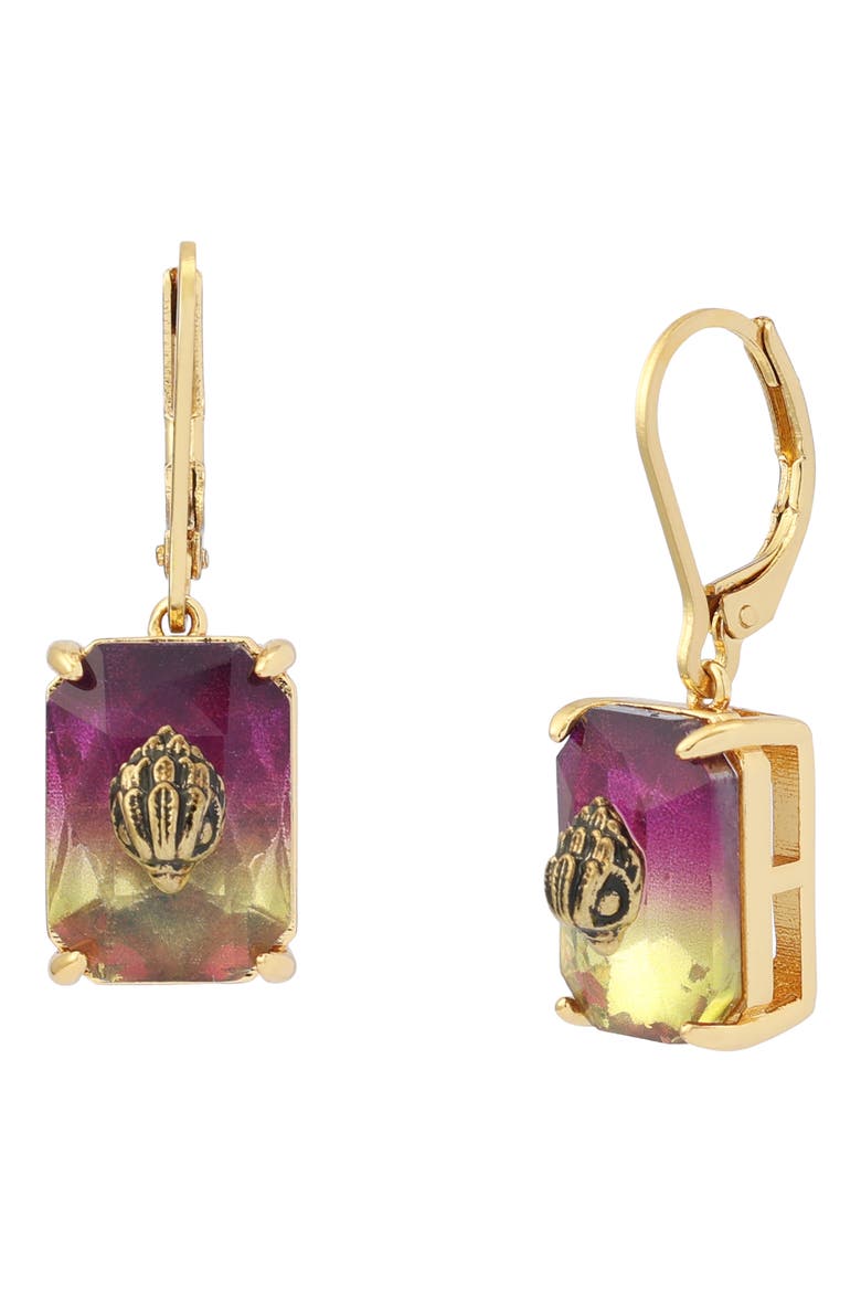 Ombré Stone Eagle Leverback Drop Earrings, Main, color, PINK MULTI