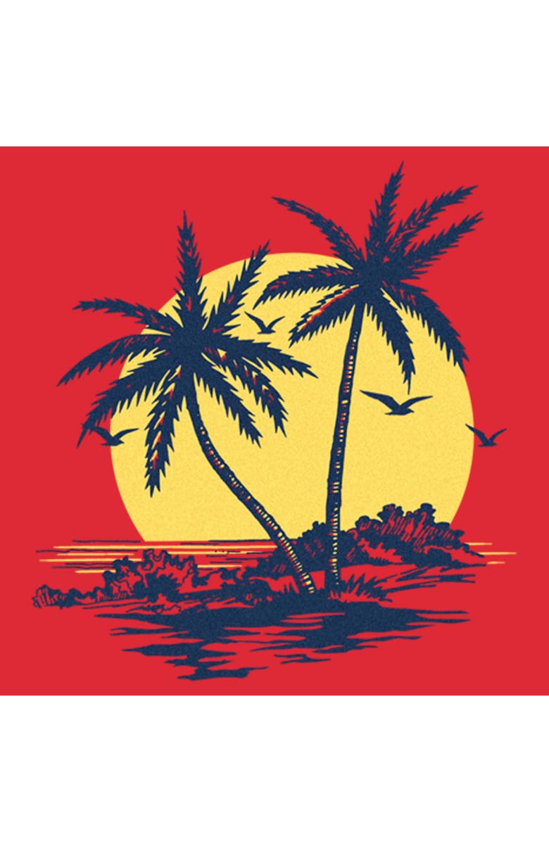 Lost Gods Men's Lost Gods Full Moon Palms  Graphic T-Shirt, Alternate, color, Red Heather