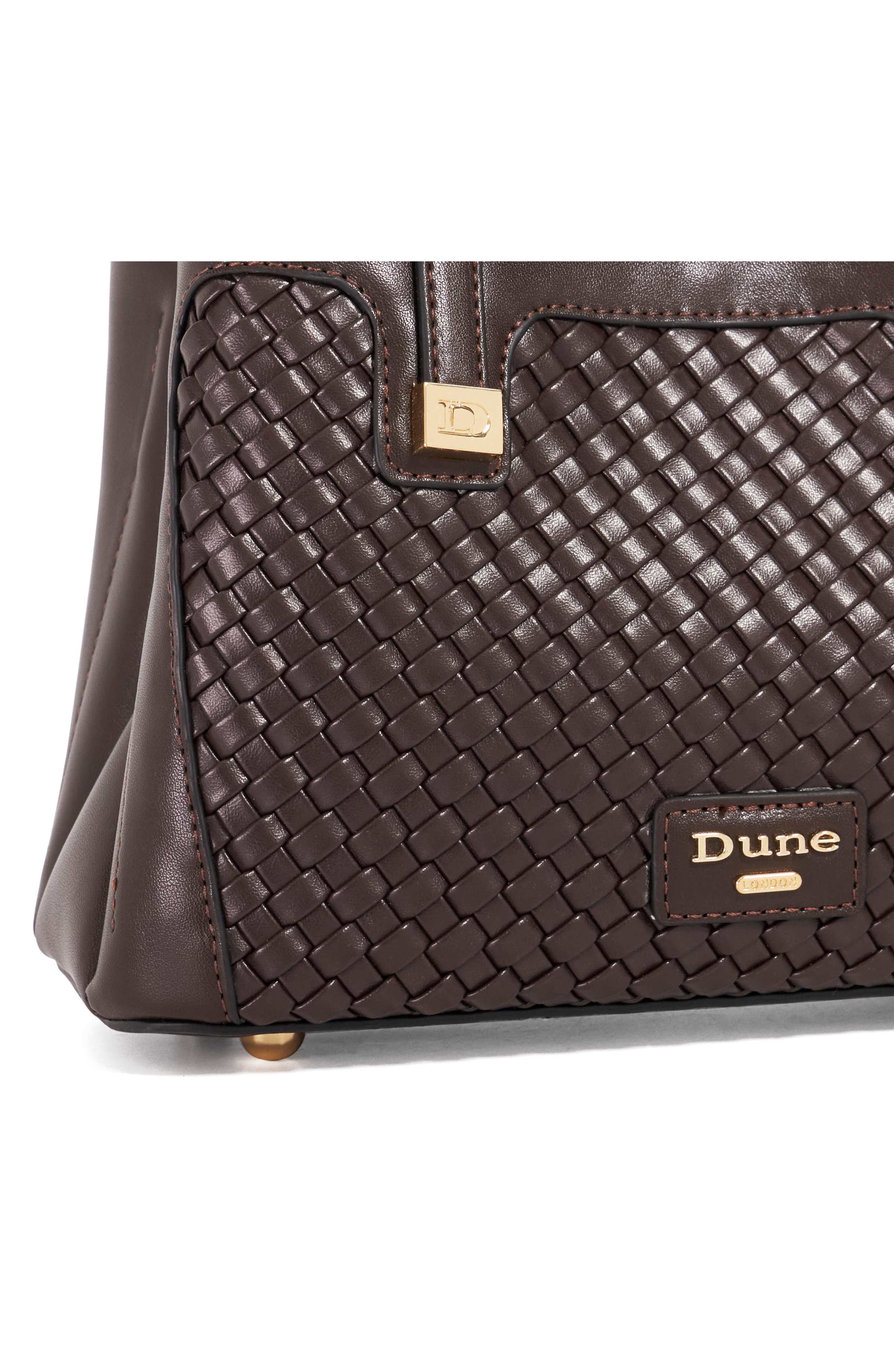 Dune London Deavie Woven Tote Bag, Alternate, color, Dark Brown