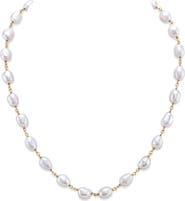 The Pearl Source White Freshwater Baroque Pearl Gemma Necklace