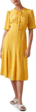 LK Bennett Montana A-Line Silk Dress