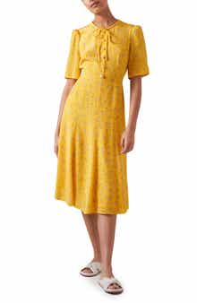 LK Bennett Montana A-Line Silk Dress