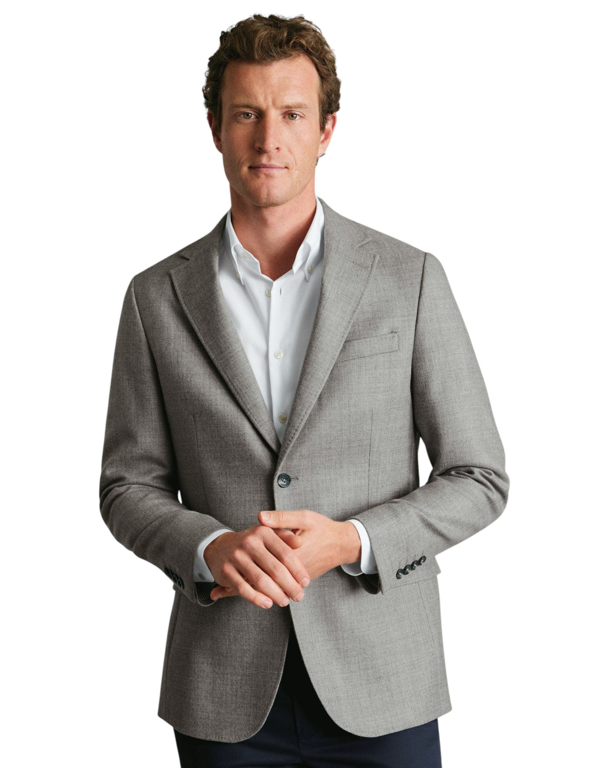 Wool Texture Twill Jacket
