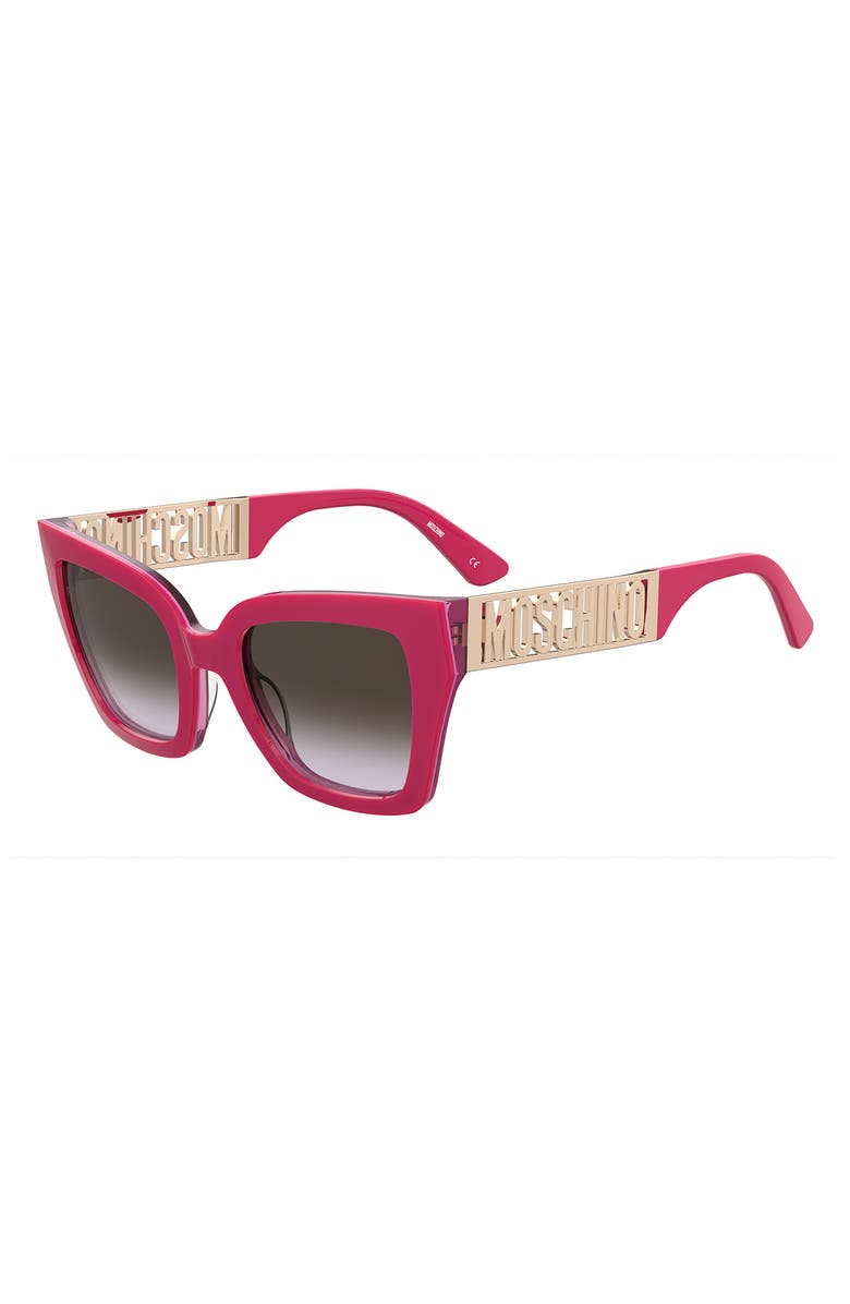 Moschino 53mm Cat Eye Sunglasses, Alternate, color, Fuchsia