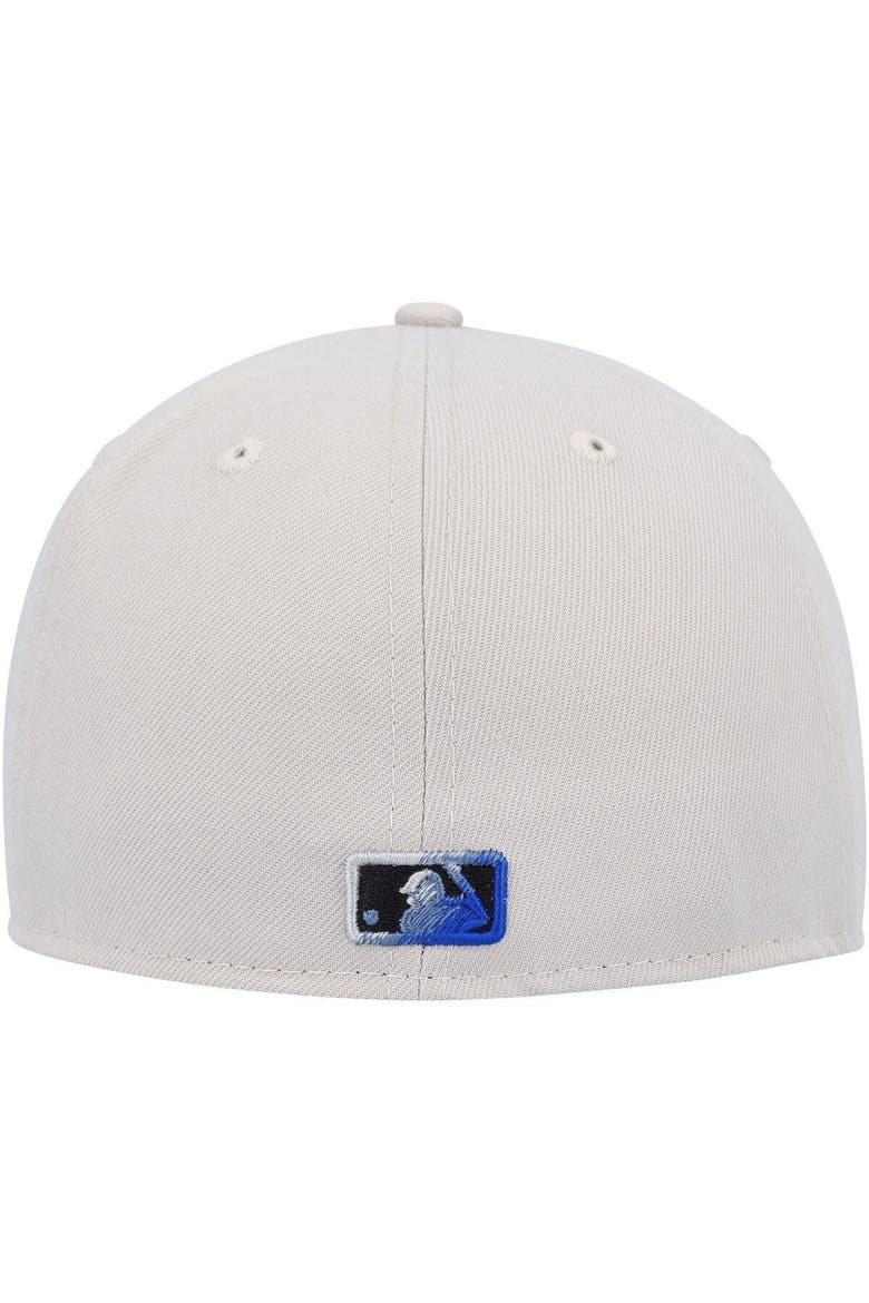 Men's New Era Khaki Toronto Blue Jays Stone Dim Undervisor 59FIFTY Fitted Hat, Alternate, color, Khaki